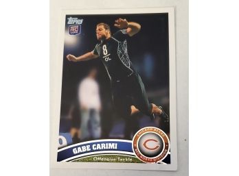 2011 Topps Gabe Carimi Rookie RC Chicago Bears NFL Football Sports Trading Card #213 Lot #137