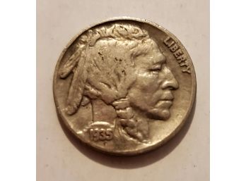 Old 1935 Buffalo Nickel Coin Full Date Horns Lot #2