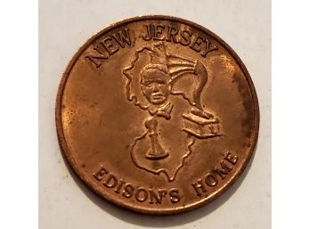 Vintage New Jersey Thomas Edison Home Old State Token Commemorative Coin Lot #22