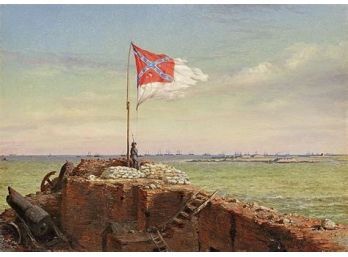 Civil War Military Confederate Flag Battlefield Fine Art Photo Print $1 Start No Reserve 4x6'
