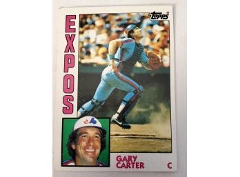 Vintage Topps 1984 Gary Carter Montreal Expos Baseball Card #450 Lot #113