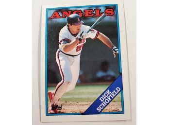 Vintage 1988 Topps Dick Schofield California Angels Baseball Card #43 Lot #52
