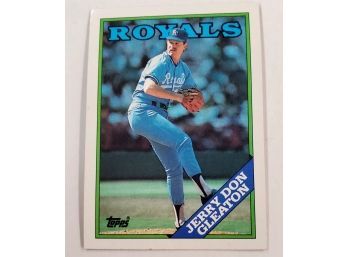 Vintage Topps 1988 Kansas City Royals Jerry Don Gleaton Baseball Card #116 Lot #76