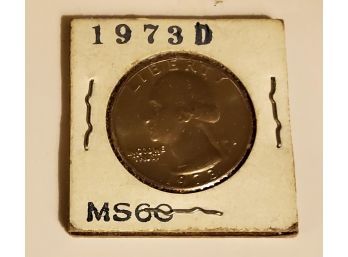 1973 D MS60 Quarter 25 Cent Coin Lot #57