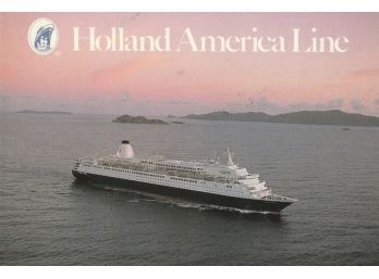 Vintage Unused Postcard Holland Americs Cruise Ship Yacht Travel Old Boat Collectibles Ephemera Old Paper