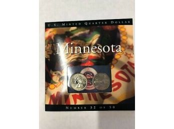 2005 Minnesota United States Mint P & D Philadelphia Denver Brilliant Uncirculated Quarter Cent Set Lot #598