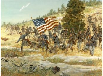 Civil War Military Fine Art Confederate Flag Battlefield Photo Print $1 Start No Reserve 4x6'