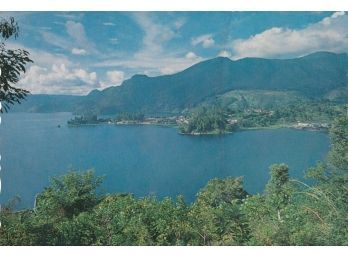 Old Vintage International Overseas  Indonesia Toba Lake North Sumatra Foreign Travel Postcard Ephemera Paper