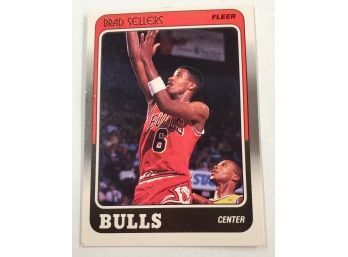 Vintage Chicago Bulls Brad Sellers NBA Basketball Card Fleer #21 Of 132 Lot #54