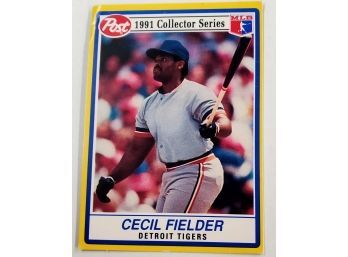 Vintage 1991 Post Collector Series Cecil Fielder Detroit Tigers Baseball Card Lot #45