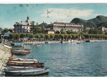 Old Vintage International Overseas  Italy Europe Mediterranean Sea Boat Ship Travel Postcard Ephemera Paper