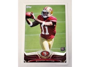 2013 Topps Quinton Patton Rookie RC San Francisco 49ers NFL Football Sports Trading Card #272 Lot #138