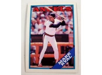 Vintage 1988 Topps Mark Ryal California Angels Baseball Card #243 Lot #53