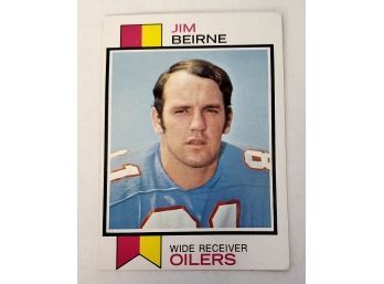 Vintage 1973 Jim Beirne Houston Oilers NFL Football Card #437 Lot #144