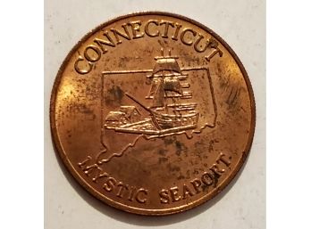 Vintage Connecticut Mystic Seaport Old Nutmeg State Token Commemorative Coin Lot #23