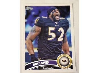 2011 Topps Ray Lewis Baltimore Ravens NFL Football Sports Trading Card #183 Lot #114