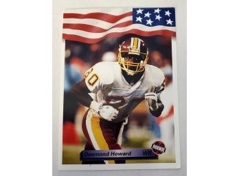 Desmond Howard Rookie RC Washington Redskins NFL Football Sports Trading Card #15 Lot #142