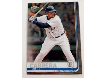 Topps Chrome 2019 Miguel Cabrera Detroit Tigers Baseball Card #115 Lot #50