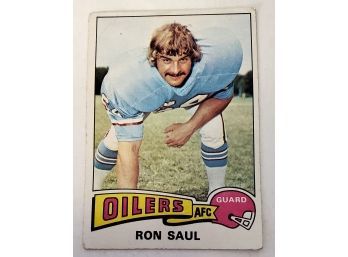 Vintage 1975 Ron Saul Houston Oilers NFL Football Card #24 Lot #145