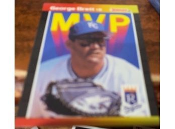 Vintage 1989 Don Russ MVP George Brett Kansas City Royals Major League Baseball MLB Sports Trading Card