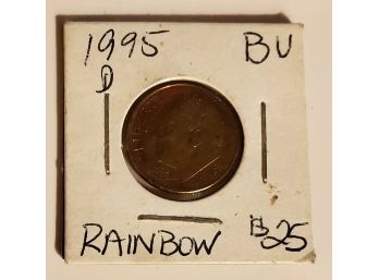 1995 D BU Brilliant Uncirculated Rainbow Dime Ten Cent Coin Lot #5