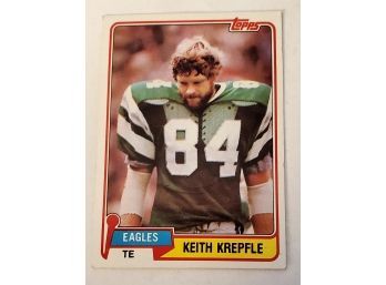 Vintage 1981 Topps Keith Krepfle Philadelphia Eagles NFL Football Sports Trading Card #459 Lot #116