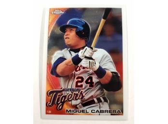 Topps Chrome 2010 Miguel Cabrera Detroit Tigers Baseball Card #156 Lot #47