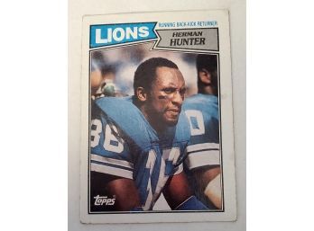 Vintage 1987 Herman Hunter Detroit Lions NFL Football Card #325 Lot #147