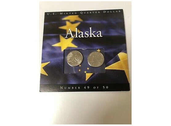 2008 Alaska United States Mint P & D Philadelphia Denver Brilliant Uncirculated Quarter Cent Set Lot #91