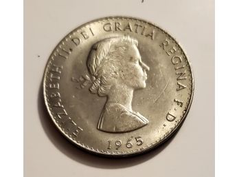 Old 1965 Great Britain Winston Churchill International Foreign Coin Queen Elizabeth Lot #353