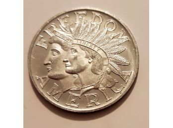 Brilliant Uncirculated Indian Head Eagle Peace Freedom Commemorative Token Coin Lot #137