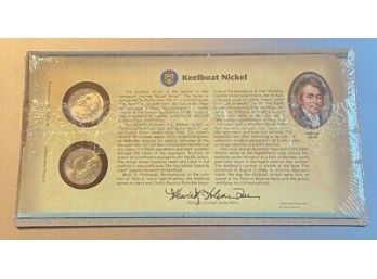 2004 P D KEELBOAT NICKEL Philadelphia Denver US MINT 5 Cent COIN SET SEALED IN PLASTIC Lot #537