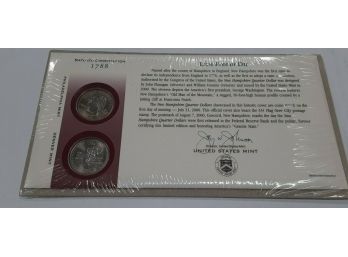 New Hampshire 2000 P&D Statehood Quarter Set US Philadelphia Denver Mint Coins Brilliant Uncirculated #541