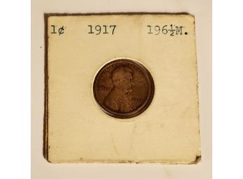 Old 1917 Wheat Penny One Cent Coin Lot #36