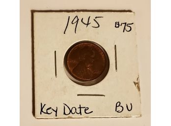 Old 1945 World War 2 WW2 Military Key Date Wheat Penny One Cent Coin Lot #6