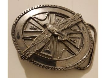 Old Vintage Eagle Belt Buckle Buckle Company Inc Ashland Oregon Has Quote On Back Made In USA United States