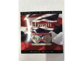 2008 Hawaii United States Mint P & D Philadelphia Denver Brilliant Uncirculated Quarter Cent Set Lot #75