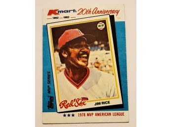 Jim Rice 1978 MVP American League Kmart 20th Anniversary Boston Red Sox Topps Baseball Card Lot #1