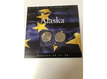2008 Alaska United States Mint P & D Philadelphia Denver Brilliant Uncirculated Quarter Cent Set Lot #91