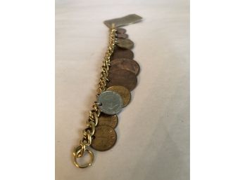 Old Store Stock Vintage  Coin Bracelet