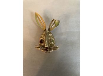 Cute Vintage Winking Bunny Pin