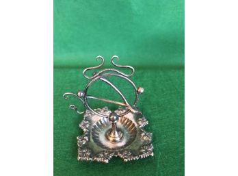 Unusual Victorian Derby Silver Company Silverplated Wishbone Holder