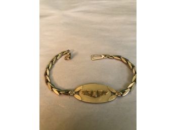 Vintage Military Wings 6 1/2'  ID Bracelet