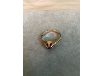 Antique 14kt Red Stone Ring Size 7