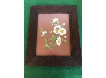Antique 8 1/2' By 10 1/2' Framed Daisy Print