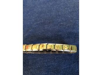 18 Kt Gold  & Stainless Steel  Judy Stretch Bracelet