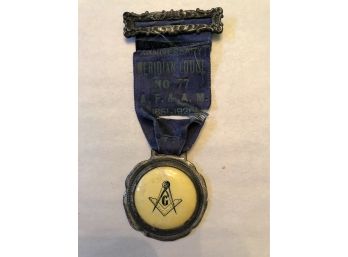 Antique Masons Ribbon Fob/Pin