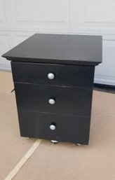 Black Filing Cabinet Two Drawer On Rollers