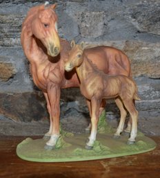 Horse & Colt Porcelain Figurine Andrea By Sadek