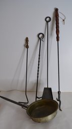 Five Assorted Fireplace Tools